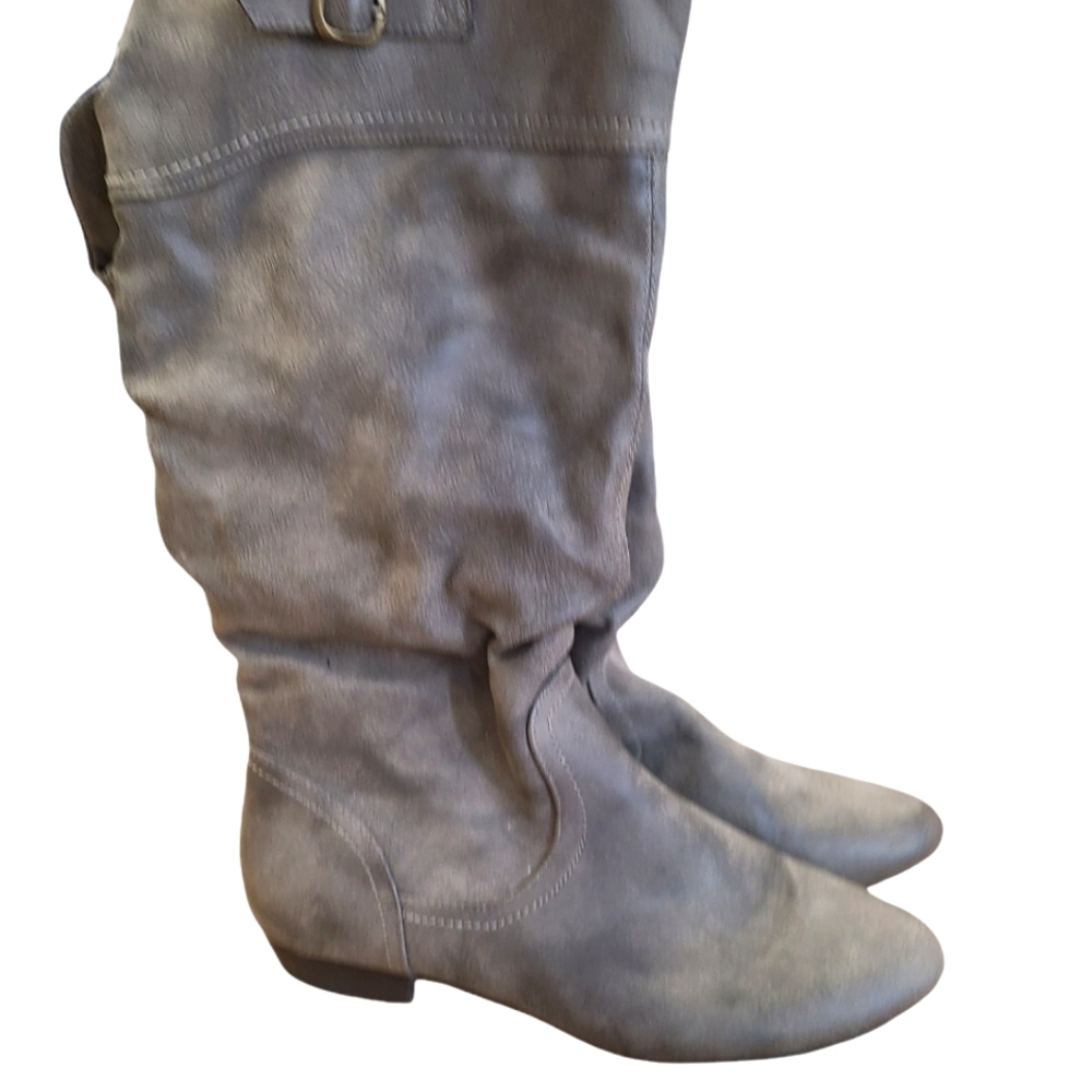 Gray Slouch Slip on Boots size 9